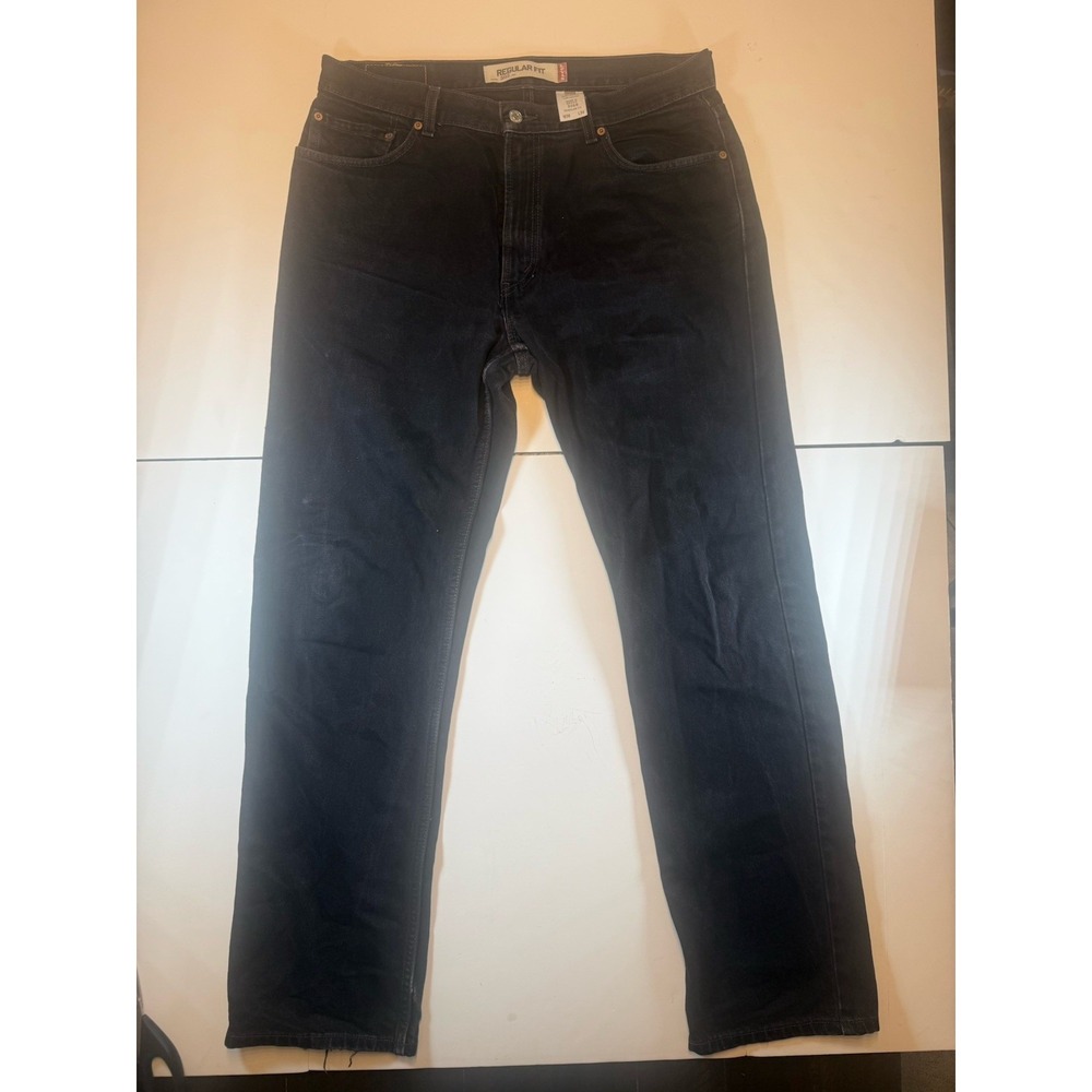 Vintage Levi's 505 Straight Fit Denim Black Jeans Genuine Red Tab 36w X 34l